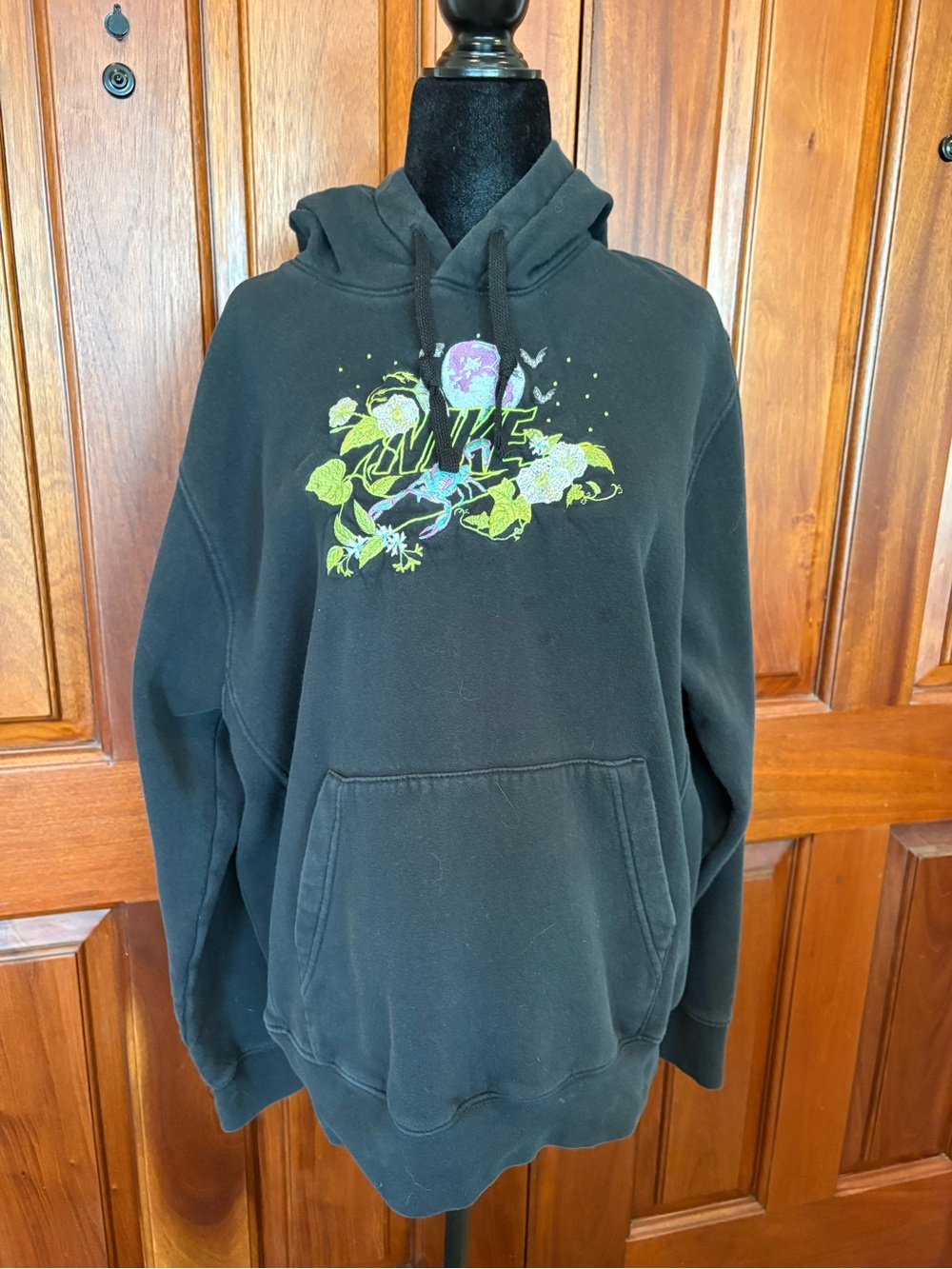 Nike Club Fleece Pullover Hoodie Sweatshirt Logo Twist DV0019-010 Men Medium